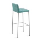 2 stołki z niskim oparciem i tkaniną Sky Made in Italy - Delfino Viadurini