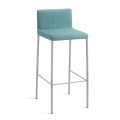 2 stołki z niskim oparciem i tkaniną Sky Made in Italy - Delfino
