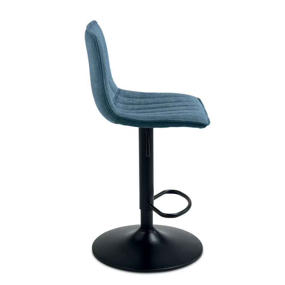 2 hokery do salonu z tapicerowanymi siedziskami w różnych kolorach - Impeto Viadurini