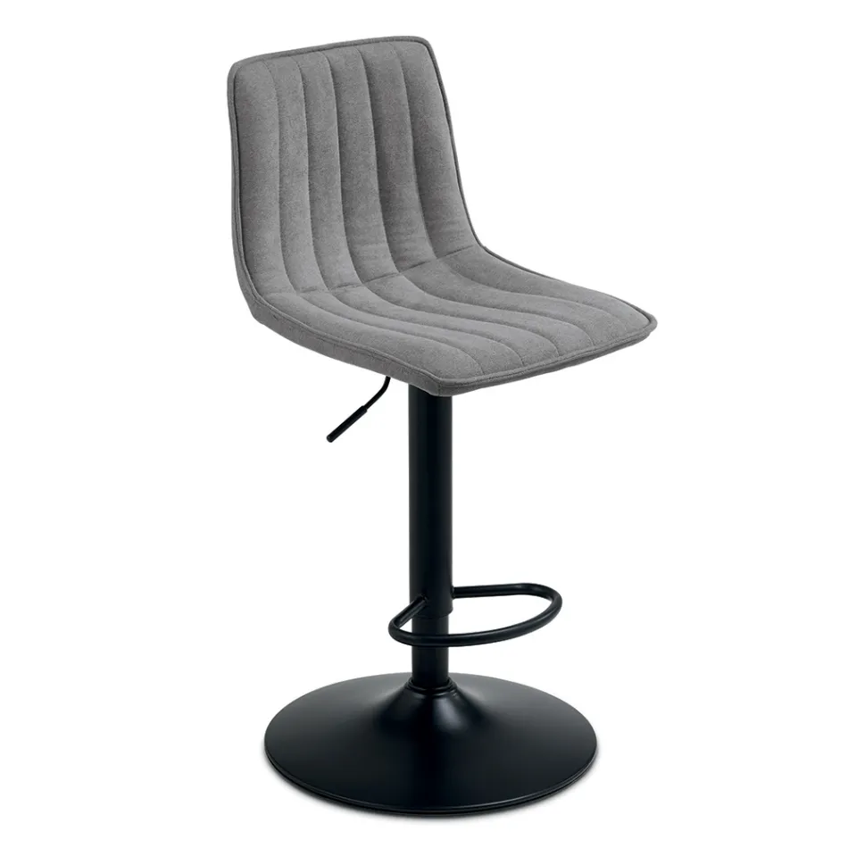 2 hokery do salonu z tapicerowanymi siedziskami w różnych kolorach - Impeto Viadurini