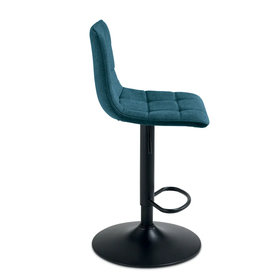 2 hokery do salonu z siedziskiem z tkaniny w różnych kolorach - Corrente Viadurini