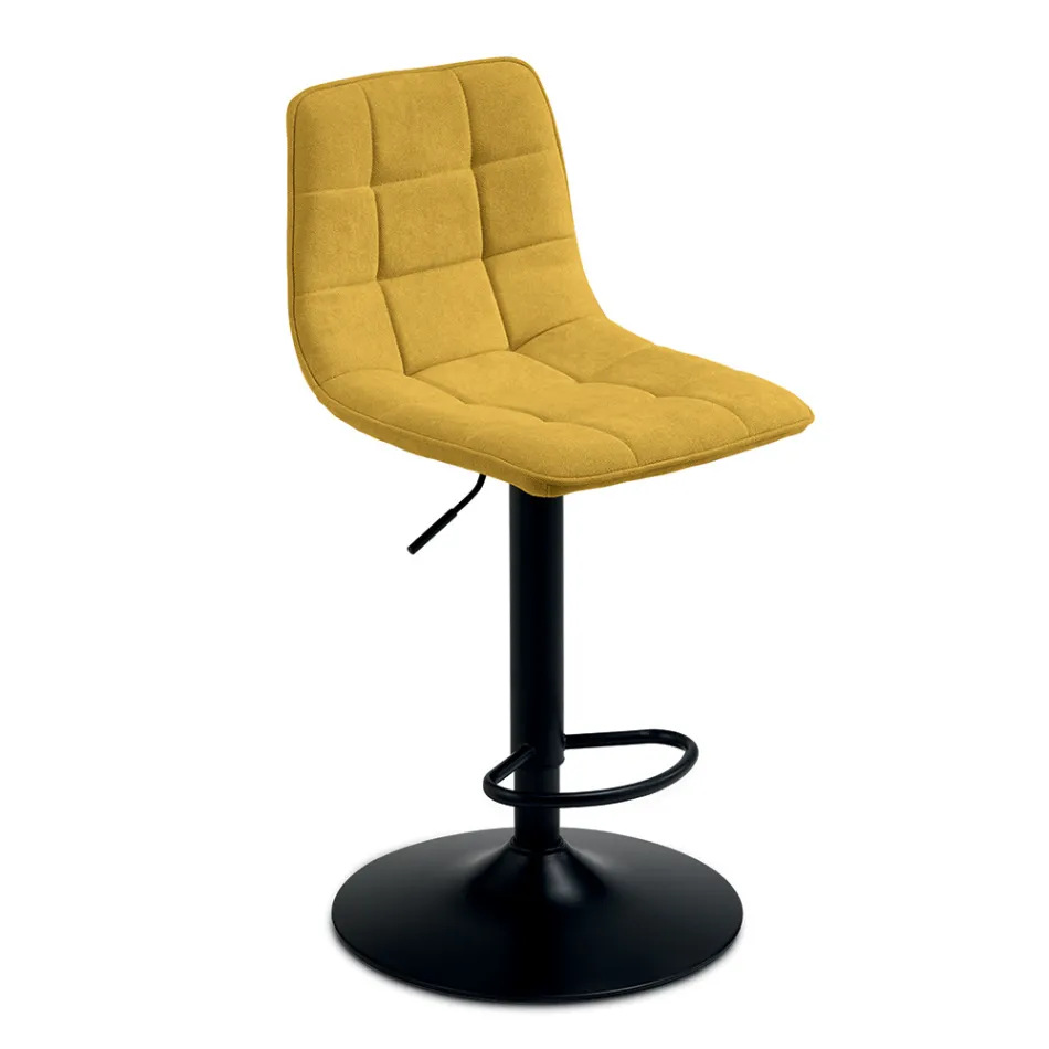 2 hokery do salonu z siedziskiem z tkaniny w różnych kolorach - Corrente Viadurini