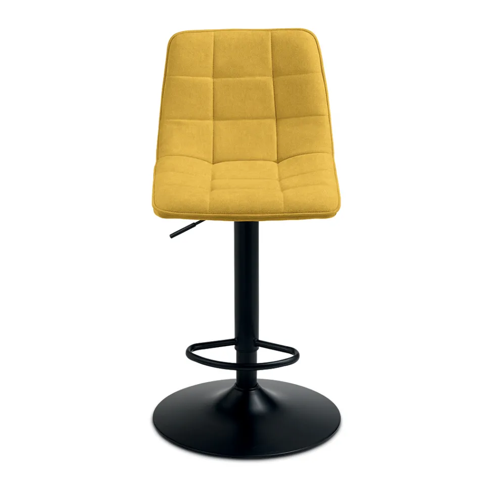 2 hokery do salonu z siedziskiem z tkaniny w różnych kolorach - Corrente Viadurini