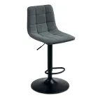 2 hokery do salonu z siedziskiem z tkaniny w różnych kolorach - Corrente Viadurini