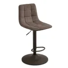 2 hokery do salonu z siedziskiem z tkaniny w różnych kolorach - Corrente Viadurini