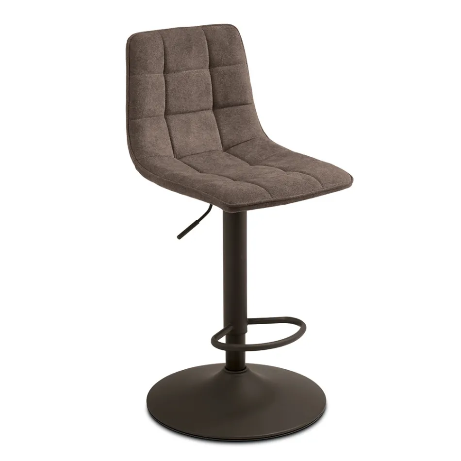 2 hokery do salonu z siedziskiem z tkaniny w różnych kolorach - Corrente Viadurini