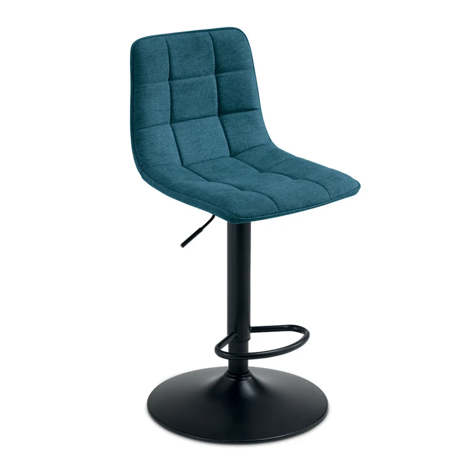 2 hokery do salonu z siedziskiem z tkaniny w różnych kolorach - Corrente Viadurini