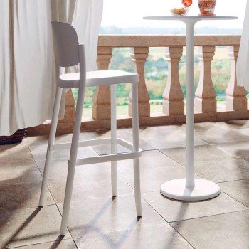 2 stołki ogrodowe z możliwością układania w stosy z polipropylenu Made in Italy - Calista