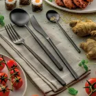 24 sztućce z polerowanej kutej stali o różnych wykończeniach Made in Italy - Osaka Viadurini