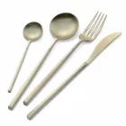 24 sztućce z polerowanej kutej stali o różnych wykończeniach Made in Italy - Osaka Viadurini