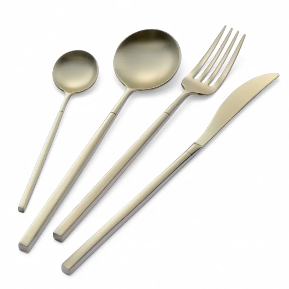 24 sztućce z polerowanej kutej stali o różnych wykończeniach Made in Italy - Osaka Viadurini