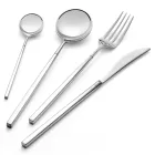 24 sztućce z polerowanej kutej stali o różnych wykończeniach Made in Italy - Osaka Viadurini