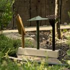 3 metalowe narzędzia ogrodnicze z drewnianą podstawą Made in Italy - Garden Viadurini