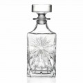 4 butelki whisky z kwadratowym wzorem zakrętki Eco Crystal - Daniele