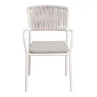 4 składane krzesła ogrodowe z aluminium i liny - Lunaris Viadurini