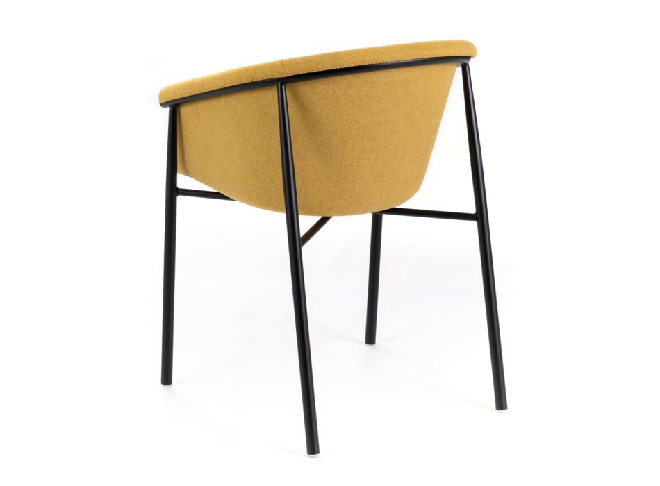 4 krzesła z siedziskiem z tkaniny dostępne w różnych wykończeniach - Toskania Viadurini