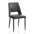 4 krzesła z metalową ramą i siedziskiem z mikrofibry - Hala