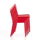 4 krzesła ogrodowe i wewnętrzne z możliwością sztaplowania, z polipropylenu - Cervina Viadurini