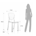 4 krzesła ogrodowe i wewnętrzne z przezroczystego poliwęglanu - Spinosa Viadurini
