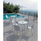4 krzesła ogrodowe z możliwością układania w stosy z polipropylenu i metalu Wykonane we Włoszech - Carlene Viadurini