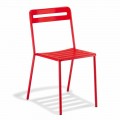 4 zewnętrzne metalowe krzesła z możliwością sztaplowania Made in Italy - Yolonda