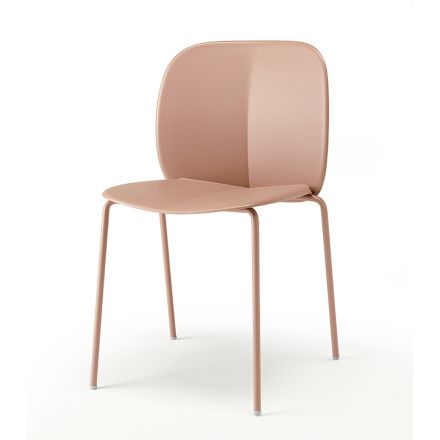 4 krzesła ogrodowe z siedziskiem z technopolimeru Made in Italy - Mentha Viadurini
