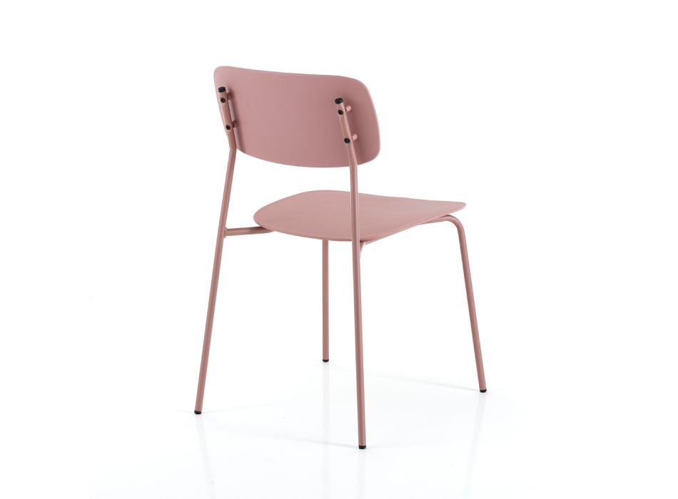 4 krzesła do jadalni ze stali i polipropylenu - Aquila Viadurini