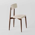 4 krzesła do jadalni z litego drewna jesionowego i tkaniny Made in Italy - Sulu Viadurini
