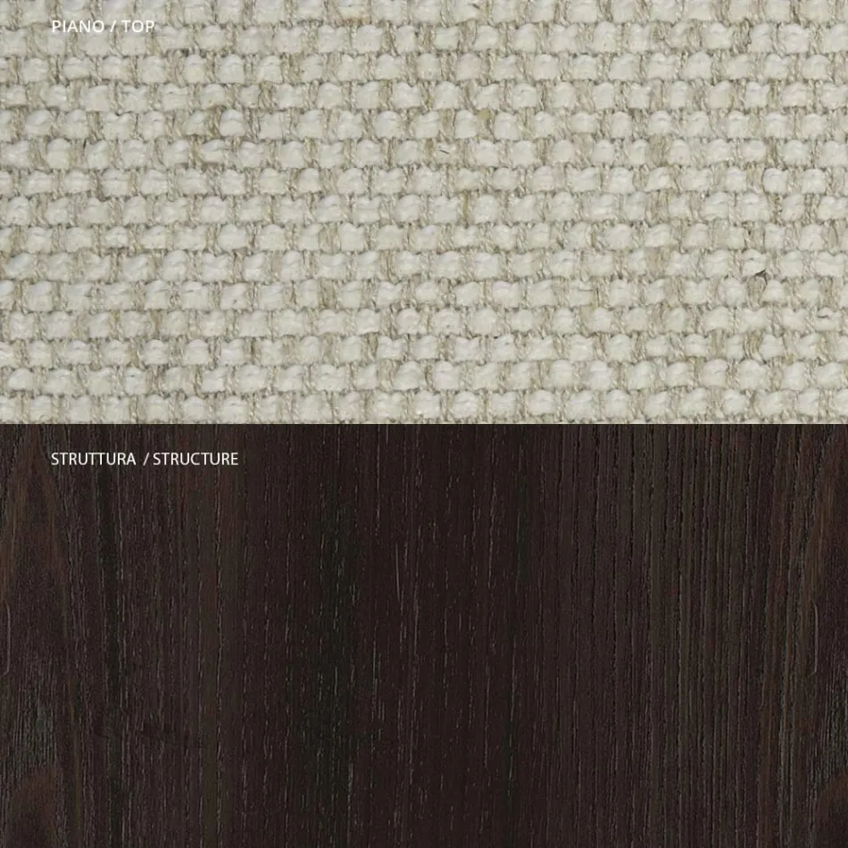 4 krzesła do jadalni z litego drewna jesionowego i tkaniny Made in Italy - Sulu Viadurini