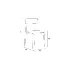 4 krzesła do jadalni z litego drewna jesionowego i tkaniny Made in Italy - Sulu Viadurini