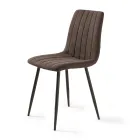 4 krzesła do salonu z tapicerowanymi siedziskami w różnych kolorach - Impeto Viadurini