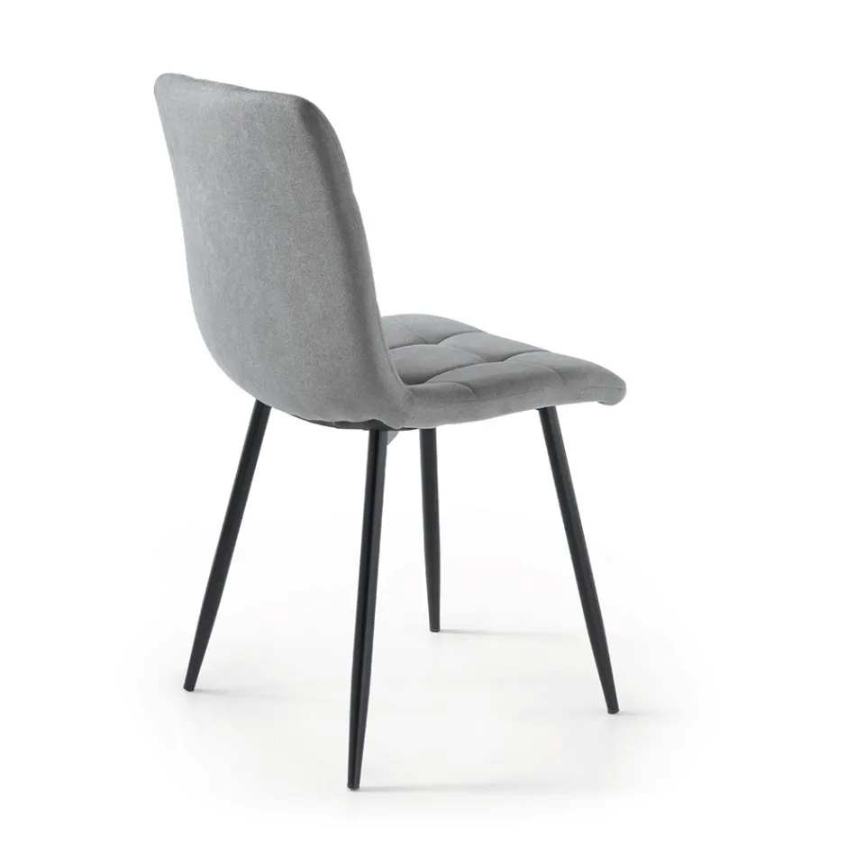 4 krzesła do salonu z siedziskami z tkaniny w różnych kolorach - Aktualne Viadurini