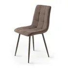 4 krzesła do salonu z siedziskami z tkaniny w różnych kolorach - Aktualne Viadurini