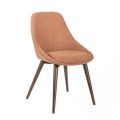 4 krzesła do salonu z siedziskiem z tkaniny i konstrukcją z litego drewna - pasja