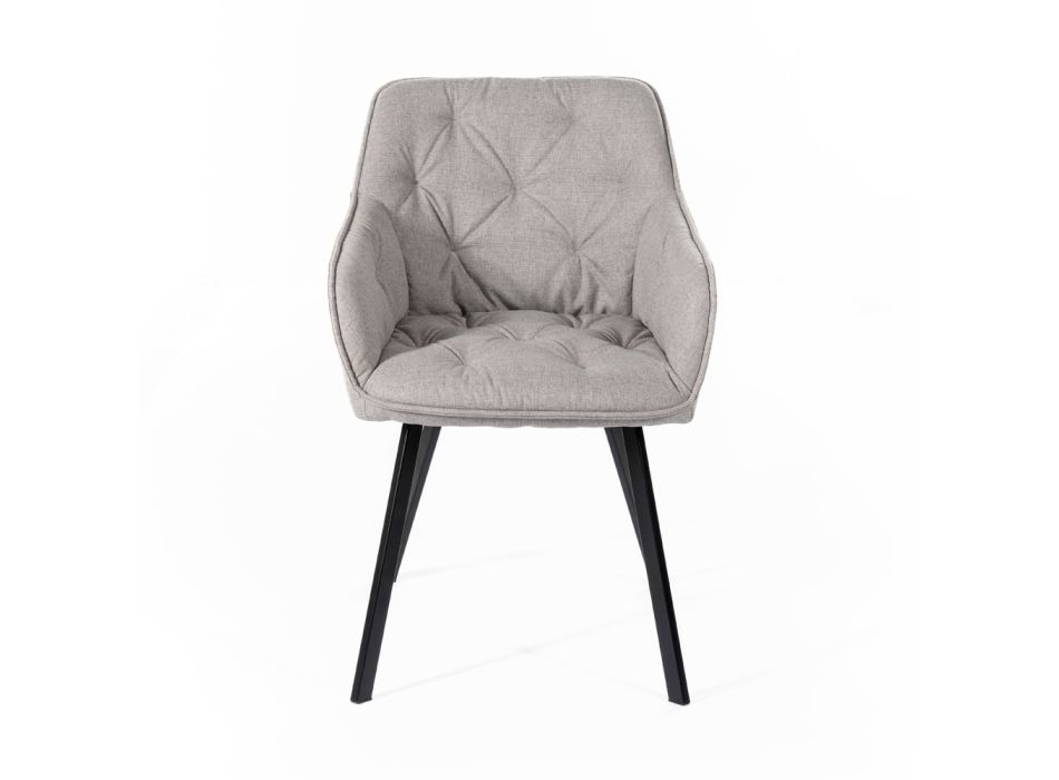 4 krzesła do salonu z siedziskiem z tkaniny i metalową konstrukcją - owoce Viadurini