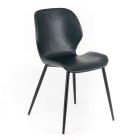 4 krzesła do salonu z miękkiego w dotyku materiału w różnych kolorach i z metalowymi nogami – Spritz Viadurini
