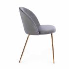 4 designerskie krzesła tapicerowane welurem ze stalową konstrukcją Homemotion - Dania Viadurini