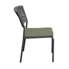 4 składane krzesła ogrodowe z aluminium i liny - Lunaris Viadurini