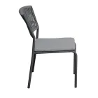 4 składane krzesła ogrodowe z aluminium i liny - Lunaris Viadurini