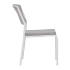 4 składane krzesła ogrodowe z aluminium i liny - Lunaris Viadurini