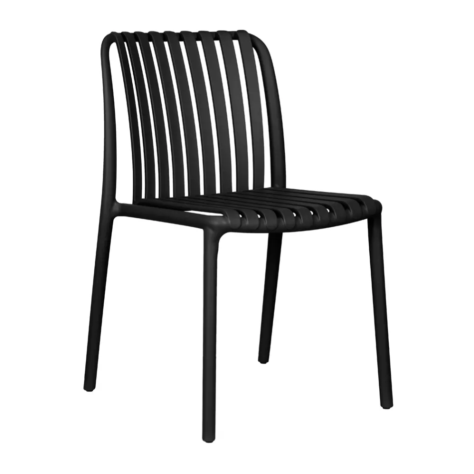 4 składane krzesła ogrodowe z polipropylenu i włókna szklanego - Orelia Viadurini