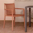 4 składane krzesła ogrodowe z polipropylenu odpornego na promieniowanie UV - Ondara Viadurini