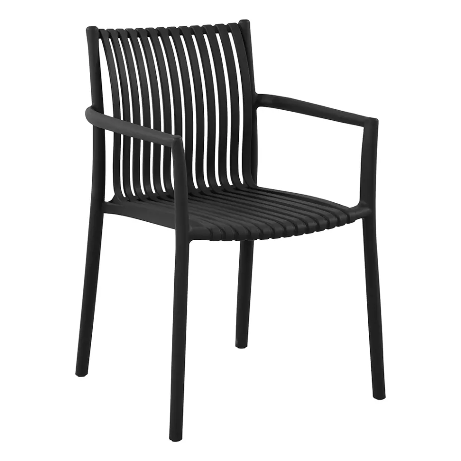 4 składane krzesła ogrodowe z polipropylenu odpornego na promieniowanie UV - Ondara Viadurini