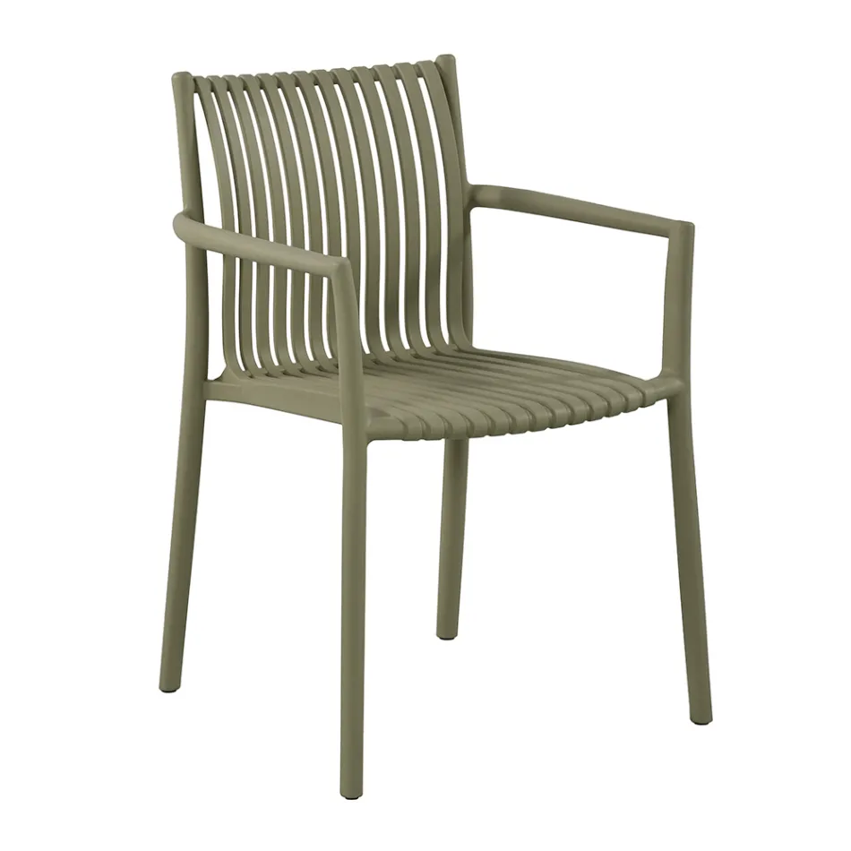 4 składane krzesła ogrodowe z polipropylenu odpornego na promieniowanie UV - Ondara Viadurini