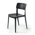 4 składane krzesła do salonu z polipropylenu w różnych kolorach - Slancio Viadurini