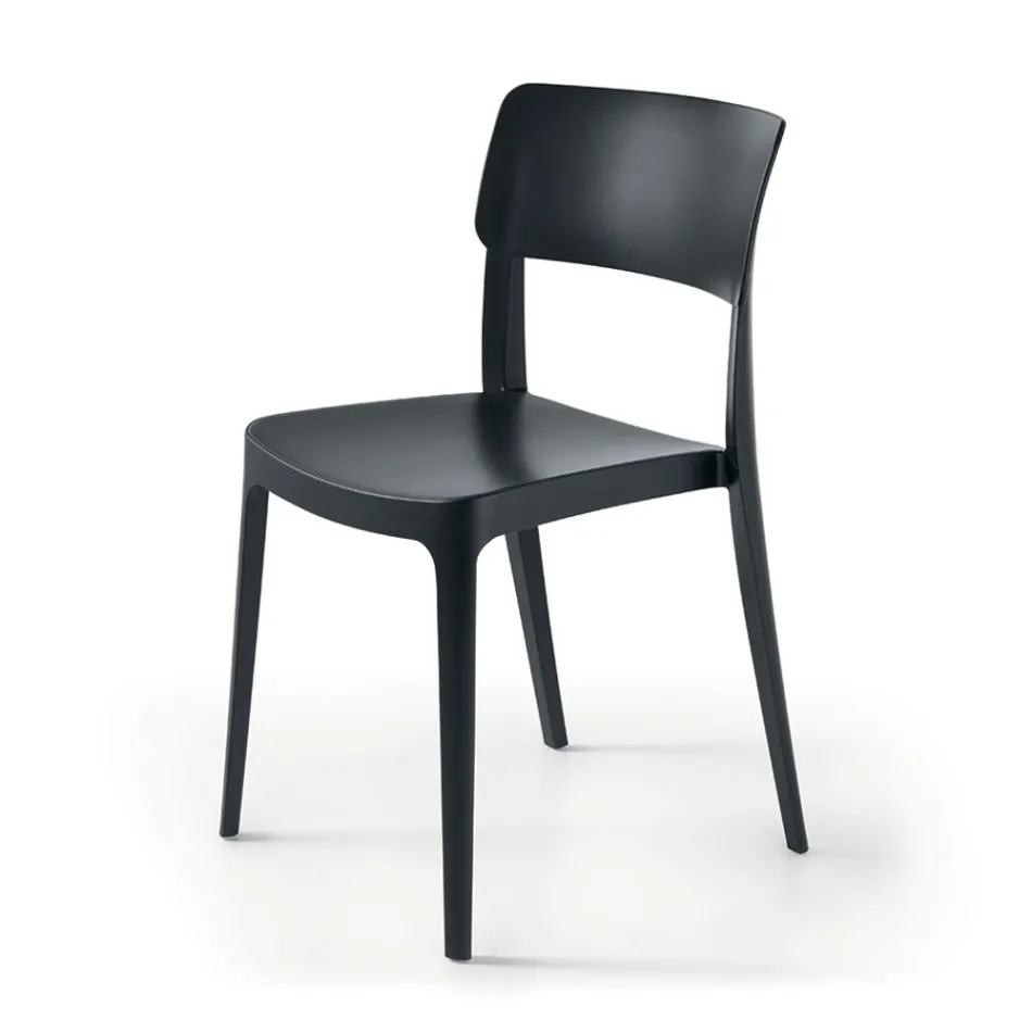 4 składane krzesła do salonu z polipropylenu w różnych kolorach - Slancio Viadurini