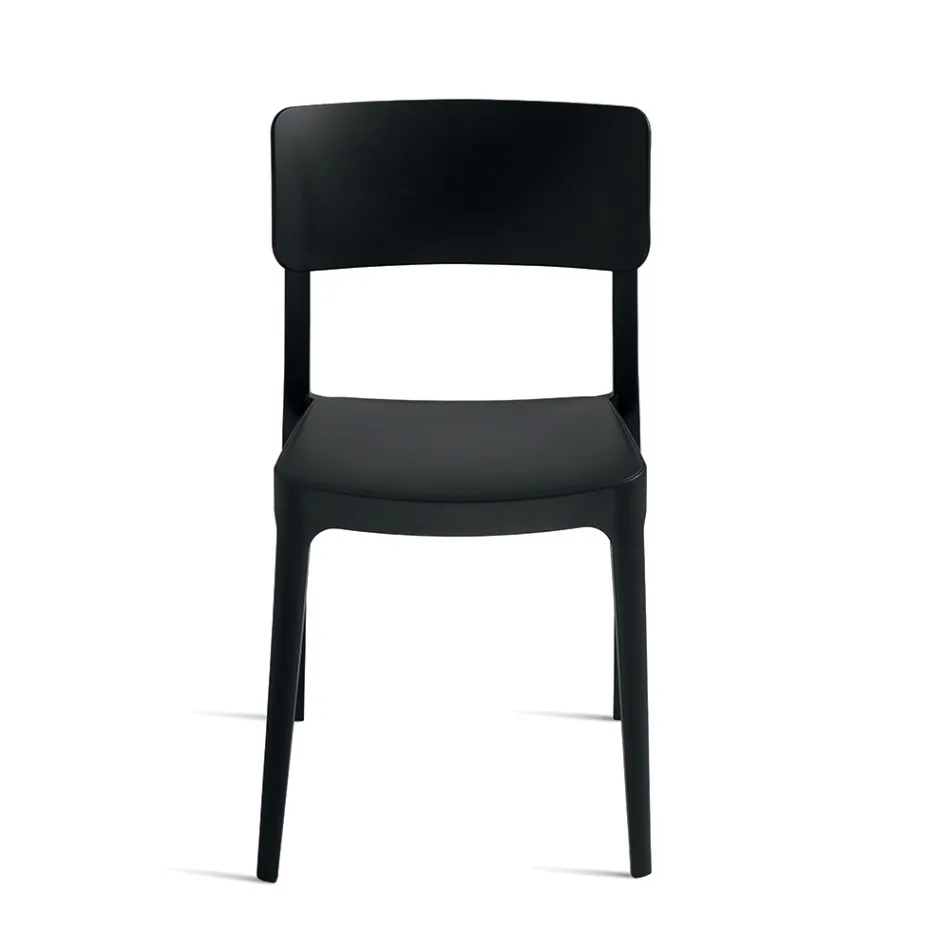 4 składane krzesła do salonu z polipropylenu w różnych kolorach - Slancio Viadurini