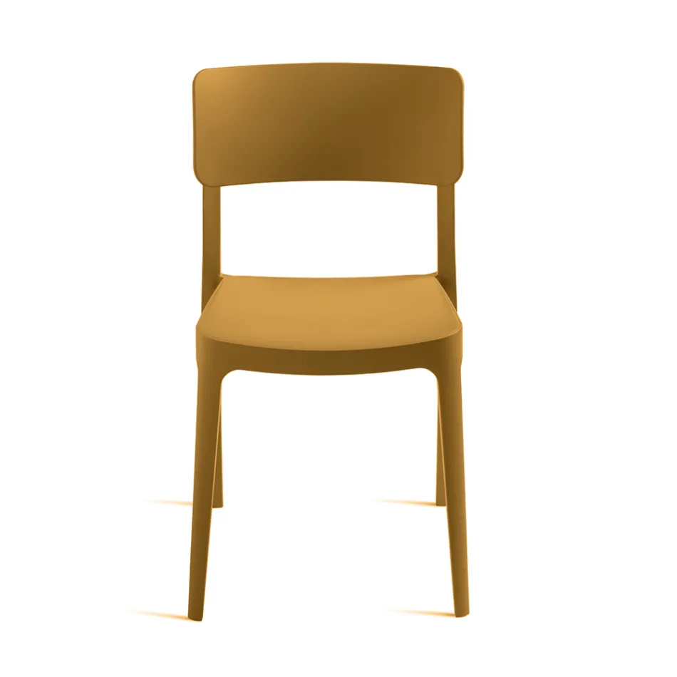 4 składane krzesła do salonu z polipropylenu w różnych kolorach - Slancio Viadurini