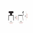 4 krzesła z możliwością ustawiania jeden na drugim w metal i polipropylen Made in Italy - Clarinda Viadurini