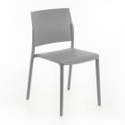 4 krzesła sztaplowane, wykonane w całości z polipropylenu w różnych kolorach - Mojito Viadurini